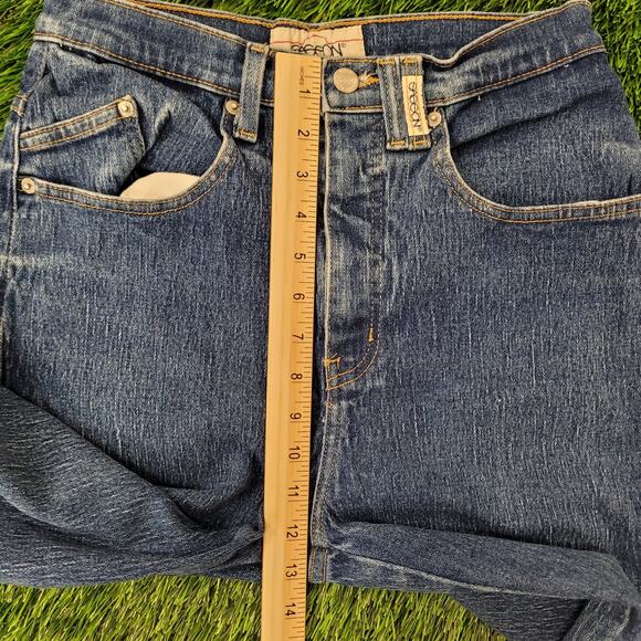 SASSON Tapered Denim Jeans Womens 2/3 26x26 TALON Zip Retro - Picture 15 of 16